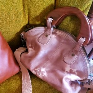 Anthropologie Mini Willow Bag, tie dye leather